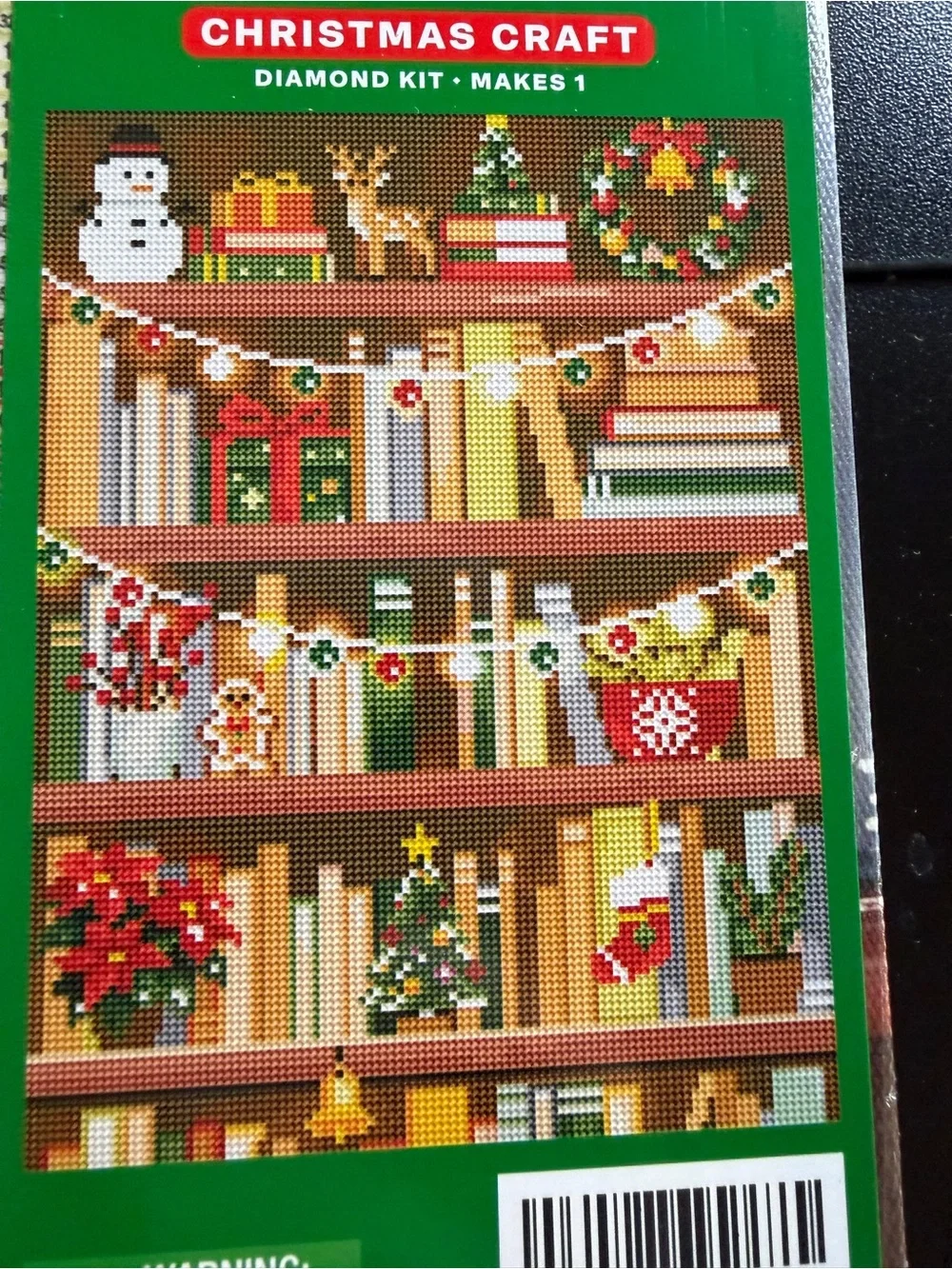 New Viral Hobby Lobby Christmas Craft Diamond Art Kit Winter Holiday Bookshelf